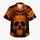 Orange Skull Pumpkin Crown Halloween Dripping Slime for Spooky Parties and Travel Fans Hawaiian Shirt - 7