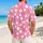 Tropical Pink Ivory Polka Dots With Plumeria For Resort Vacations And Beach Escapes Hawaiian Shirt - 2