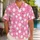 Tropical Pink Ivory Polka Dots With Plumeria For Resort Vacations And Beach Escapes Hawaiian Shirt - 1