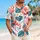 Coral Flamingos And Teal Tropical Leaves For Beach Resort Vacation Travel Wear For Men Hawaiian Shirt - 6