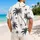 Black Palm Tree Silhouettes For Beach Vacation Resort Wear And Tropical Getaways Hawaiian Shirt - 2