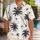 Black Palm Tree Silhouettes For Beach Vacation Resort Wear And Tropical Getaways Hawaiian Shirt - 1