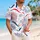 Patriotic Fireworks And Ribbon Streamers For July 4th Beach Vacation Resort Wear Hawaiian Shirt - 6
