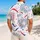 Patriotic Fireworks And Ribbon Streamers For July 4th Beach Vacation Resort Wear Hawaiian Shirt - 2