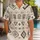 Ivory Island Geometric Block Motifs for Resort Travel and Beach Vacation Looks Hawaiian Shirt - 1