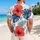 Coral Hibiscus And Navy Monstera Tropical Floral Set For Beach Resort Vacation Men Hawaiian Shirt - 2