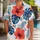 Coral Hibiscus And Navy Monstera Tropical Floral Set For Beach Resort Vacation Men Hawaiian Shirt - 1
