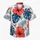 Coral Hibiscus And Navy Monstera Tropical Floral Set For Beach Resort Vacation Men Hawaiian Shirt - 7
