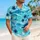 Moonlit Tropical Palms, Island Waves And Sailboats For Resort Vacation Style Men's Hawaiian Shirt - 6