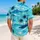 Moonlit Tropical Palms, Island Waves And Sailboats For Resort Vacation Style Men's Hawaiian Shirt - 2