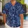 Indigo Paisley Bandana Mosaic for Beach Vacations and Resort Travel Plus Size Men Hawaiian Shirt - 1