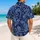 Indigo Paisley Bandana Mosaic for Beach Vacations and Resort Travel Plus Size Men Hawaiian Shirt - 2