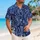 Indigo Paisley Bandana Mosaic for Beach Vacations and Resort Travel Plus Size Men Hawaiian Shirt - 6