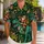 Christmas Dinosaurs And Santa In Tropical Foliage For Holiday Parties And Gift Giving Hawaiian Shirt - 1