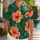 Coral Hibiscus And Emerald Tropical Foliage For Beach Vacations, Resort Wear And Travel Hawaiian Shirt - 1