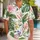 Tropical Botanical Leaves And Purple Flowers For Beach Resort Vacation Outfit Style Hawaiian Shirt - 1