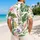 Tropical Botanical Leaves And Purple Flowers For Beach Resort Vacation Outfit Style Hawaiian Shirt - 2