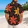 Red And Gold Croton Leaf Botanicals For Beach Vacations, Resorts And Island Getaways Hawaiian Shirt - 2