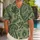 Sage Green Tropical Paisley Fern Motifs For Resort Travel And Casual Men's Wear Style Hawaiian Shirt - 1
