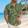 Sage Green Tropical Paisley Fern Motifs For Resort Travel And Casual Men's Wear Style Hawaiian Shirt - 6
