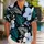 Blue Hibiscus And Teal Palm Botanicals For Tropical Resort Vacation Style For Men Hawaiian Shirt - 1