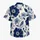 Navy Tropical Floral Botanical Aloha Resort Wear For Beach Vacations And Summer Parties Hawaiian Shirt - 7