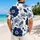 Navy Tropical Floral Botanical Aloha Resort Wear For Beach Vacations And Summer Parties Hawaiian Shirt - 2