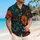 Teal And Orange Botanical Poppy Meadow For Beach Vacations, Resort Travel And Casual Wear Hawaiian Shirt - 6