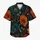 Teal And Orange Botanical Poppy Meadow For Beach Vacations, Resort Travel And Casual Wear Hawaiian Shirt - 7