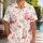 Vintage Pink Flamingo Plumeria Tropical Resort Vacation Outfit For Beach Getaways Hawaiian Shirt - 1
