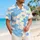Abstract Blue Water Ripples for Beach Vacations and Relaxed Summer Resort Wear for Men Hawaiian Shirt - 6