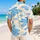 Abstract Blue Water Ripples for Beach Vacations and Relaxed Summer Resort Wear for Men Hawaiian Shirt - 2