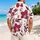 Cranberry Red Orchid Floral Tropical Resort Vacation Getaway Casual Style For Men Hawaiian Shirt - 2
