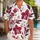 Cranberry Red Orchid Floral Tropical Resort Vacation Getaway Casual Style For Men Hawaiian Shirt - 1