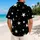 Black Ivory White Star Night Sky Retro Resort Summer Vacation Wear For Men And Dads Hawaiian Shirt - 2