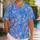 Coral Bell Flowers And Blue Meadow Florals For Beach Vacation Travel And Resort Days Hawaiian Shirt - 1