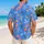 Coral Bell Flowers And Blue Meadow Florals For Beach Vacation Travel And Resort Days Hawaiian Shirt - 2