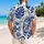 Mid-Century Tropical Mask Fish And Wave Motifs For Retro Resort Vacation Outfits Hawaiian Shirt - 2