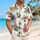 Vintage Tropical Palm And Island Toile For Beach Vacation Resort Wear And Coastal Getaways Hawaiian Shirt - 6