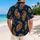 Midnight Navy Gold Paisley Resort Style For Tropical Vacations And Beach Parties Men Hawaiian Shirt - 2