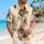 Watercolor Cat Faces And Tropical Florals For Resort Travel And Summer Cat Lovers Hawaiian Shirt - 6