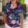 Midnight Violet Flamingo Orchid Tropical Resort Vacation Wear For Men Beach Summer Hawaiian Shirt - 1