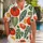 Tomato Tropical Leaf Resort Wear for Summer Vacations and Coastal Getaway Lovers Hawaiian Shirt - 1