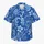 Blue Tropical Wave Floral Ornament for Beach Vacations, Cruises and Resort Getaways Hawaiian Shirt - 7