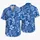 Blue Tropical Wave Floral Ornament for Beach Vacations, Cruises and Resort Getaways Hawaiian Shirt - 5