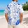 Cobalt Blue Tropical Flowers For Resort Getaways And Coastal Summer Style For Men Hawaiian Shirt - 2