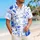 Cobalt Blue Tropical Flowers For Resort Getaways And Coastal Summer Style For Men Hawaiian Shirt - 6