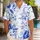 Cobalt Blue Tropical Flowers For Resort Getaways And Coastal Summer Style For Men Hawaiian Shirt - 1