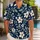 Midnight Navy Ivory Tropical Flowers for Resort Vacations and Island Getaways Hawaiian Shirt - 1