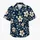 Midnight Navy Ivory Tropical Flowers for Resort Vacations and Island Getaways Hawaiian Shirt - 7